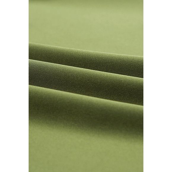 Azura Exchange  Green V Neck Lace Trim T-shirt - Picture 15 of 15